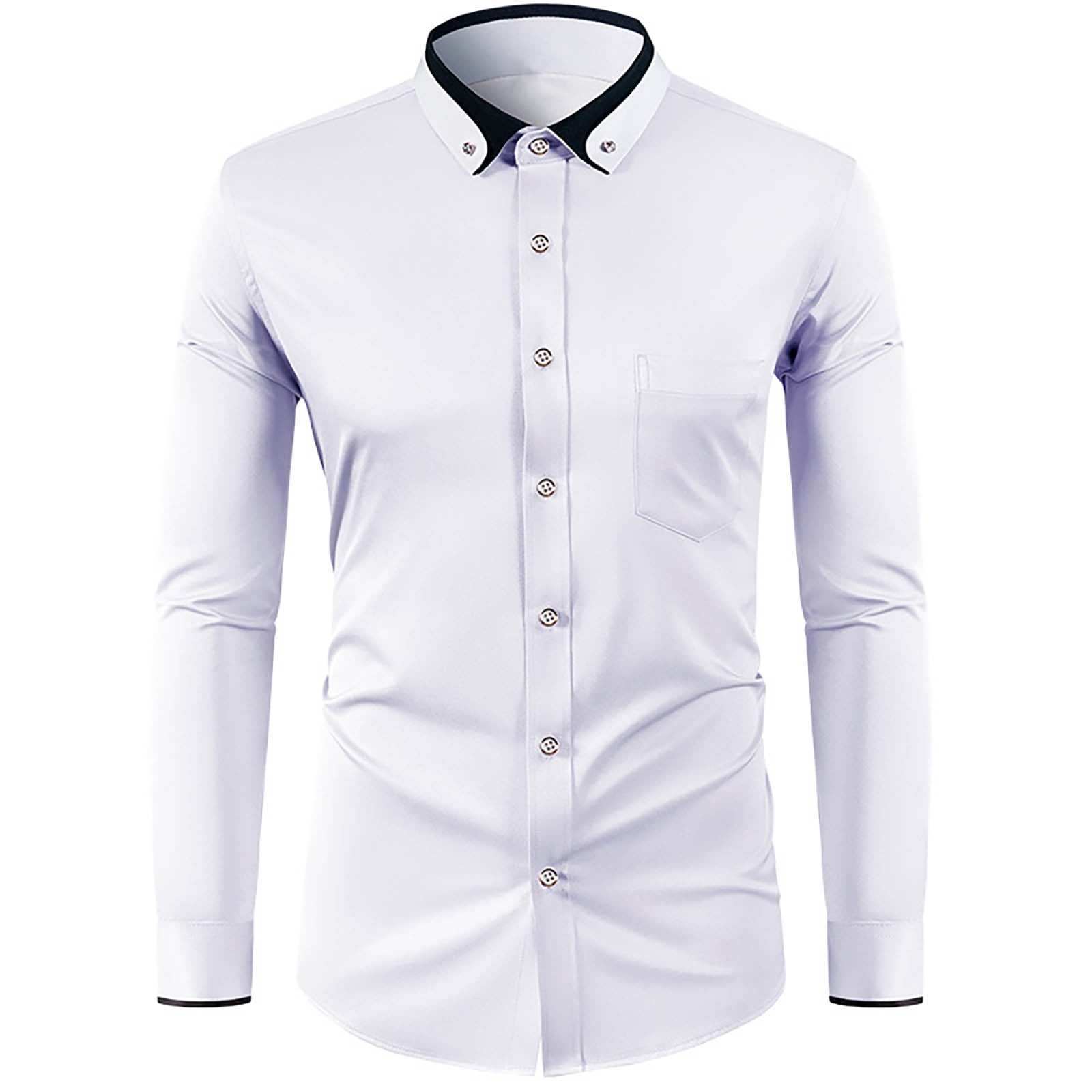 Dagugfen Mens Dress Shirts Button up Long Sleeve Slim Business Casual  Formal Office Shirts with Pocket - Walmart.ca