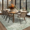 thumbnail image 3 of Area Rug Tosuoka, lavable, 5 x 7 pies, poliéster verde vintage, 3 of 8