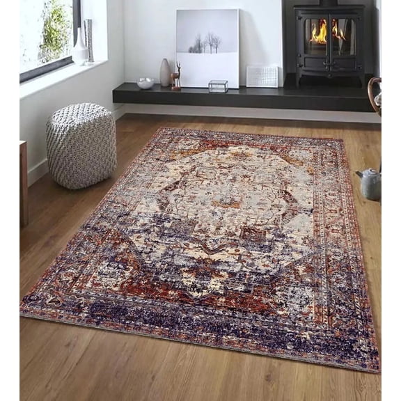 American Luxury Persian Carpet for Living Room Ethnic Retro Sofa Large Area Rugs Decor Bedroom Carpets Lounge Floor Mat Washable