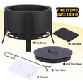 thumbnail image 5 of 26 in Smokeless Fire Pit with Ash Tray Base,Smokeless Outdoor Firepits with Adjustable Foot&Fire Poker,Firepit with Dust Bag,Outdoor Fire Pits for BBQ,Bonfire,Camping, 5 of 6