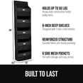 thumbnail image 2 of GORILLA GRIP Over Door Organizer Holds 50lbs 5 Shelf Hanger for Bedroom, Bathroom 58x15 Inches Black, 2 of 9