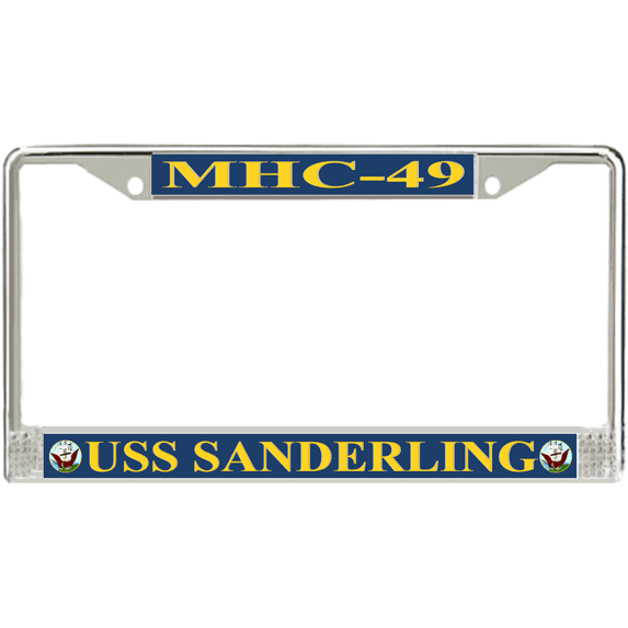 USS Sanderling MHC-49 License Plate Frame