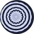 thumbnail image 1 of Ahgly Company Tapis Rond Lavable en Machine Intérieur Transitionnel Bleu Nuit, 4 Pieds Rond, 1 of 7