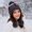 Dark Grey, variant on Women's Girls Cute Winter Cozy Earflap Knitted Pom Pom Ski Cap Hat Beanies (Khaki)