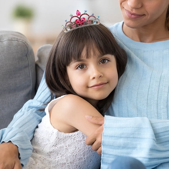 Luxshiny Shiny Tiara Headpiece Tiara Crown Alloy 1Pack