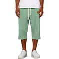 thumbnail image 3 of Maean Mens Capris Casual Pants Drawstring Elastic Waist 3/4 Length Loose Joggers Straight Leg Capri Pants, 3 of 6