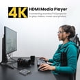 thumbnail image 3 of 4K Ultra HD Digital Media Player for USB Drives/SD Cards, Digital Signage, Auto Play and Resume, H.265/HEVC, MP4, MKV, Analog AV/HDMI Port (Grey), 3 of 3