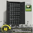 thumbnail image 6 of SOLAURA Metal Storage Cabinet with Wheels and Pegboard, 72" Black Garage Rolling Cabinet with 4 Adjustable Shelves, Lockable Tool Storage Cabinets for Home Office, 6 of 6