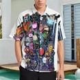thumbnail image 2 of Adventure Time Casual Short Sleeve Shirt Lapel Collar Shirt Summer Beach Shirt S, 2 of 8