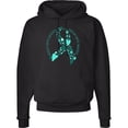 thumbnail image 2 of Inktastic Ovarian Cancer Awareness Teal Ribbon Made of Hearts Adult Hoodie Sweatshirt, 2 of 4
