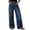 Blue, variant on Vivianyo HD Women's High Waist Wide Leg Jeans, Vertical Seam Dark Multi-Button Wash Denim Pants with Pockets, Women's Black,Blue,Light Blue, Sizes S-2XL