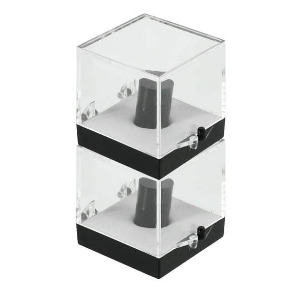 VORCOOL Figurine Display Case Display Box Black Sponge 2Pcs for Jewelry