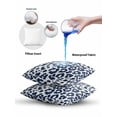 thumbnail image 6 of 1 Pack Outdoor Throw Pillow, Navy Blue Leopard Waterproof Pillow with Insert Included, Vintage Animals Texture Country Decorative Accent Cushion Sofa Pillows for Patio Porch, 16 x 16 In, 6 of 8