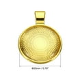 thumbnail image 2 of Uxcell Pendant Trays with Transparent Glass Cabochons, 20 Sets 20mm Round Bezel Trays Pendant Dome Tiles, Bright Gold, 2 of 6