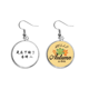 thumbnail image 1 of Chinese Online palabras muestra que uno no Pendiente del lóbulo de la joyería del pendiente de la hoja del otoño Unbranded M, 1 of 3