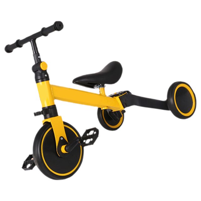 KAKOWELY 1Set Kids Learning Bike with Stable Frame for Outdoor Use Carbon Steel Yellow