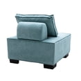 thumbnail image 4 of Modern Square Ottoman with Polyester Fabric Finish and Solid Wood Leg, Lazy Chair for Bedroom and Living Room, Mint Green, 4 of 7