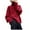 Red, variant on IROINNID Reduced Womens Sweater Turtleneck Pullover Sweater Solid Color Casual Mid-Length Long Sleeve Sweater Knitted Sweater Tops