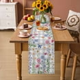 thumbnail image 2 of Spring Floral Table Runner 36 Inches Long Farmhouse Dress Scarves, Grey Plaid Pink Blue Flowers Butterfly Dining Tablerunner for Coffee Table/Kitchen Island/Party Décor, Small 13" x 36", 2 of 8
