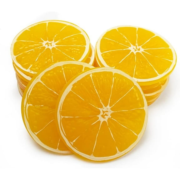 Fake Orange Slices,Artificial Lemons Slices,Realistic Fake Orange Slices Mock Fruits Mock Orange Slices,Suitable for Home Party Kitchen Decor,Orange Model Decoration Wedding Vase Filling Props,16 PCS