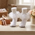 thumbnail image 5 of Textilo Girls Ruffle Socks Lace Frilly Dress Socks | Turn Cuff Tutu Socks Soft Fancy Pageant Princess Socks for Little Girl Halloween Pageant Church School Outfit,White XS(1-2Years), 5 of 6
