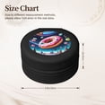 thumbnail image 2 of Yiaed Starry Sky Pine Tree Donut Print Travel Jewelry Case Bridesmaid Gift Boxes Jewelry Travel Organizer Small Round Jewelry Box Mini Storage-Black, 2 of 7