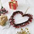 thumbnail image 3 of Corona de corazón Kmbangi con luces, decoración artificial de frutos rojos para puerta de entrada, regalo del día de San Valentín brillar Electrónica, 3 of 4