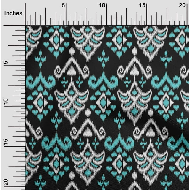 oneOone Tissu Polyester Lycra Damas Ikat Tissu au Mètre 56 Pouces de Large