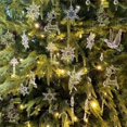 thumbnail image 2 of piezas de adornos navideños para el hogar, adornos acrílicos de cristal, copos de nieve, alce, colgantes para árbol de Navidad, regalo de Año Nuevo 2024, 2 of 5