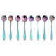 thumbnail image 1 of Flower Spoon Set - 8pcs Teaspoon Rainbow Color For Coffee Tea Mixing Sugar Ice Cream Stir Bar Spoons - 8 Diffient Pattern Colorful Mini Cutlery Set, 1 of 5
