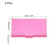 thumbnail image 2 of Professional Business Card Holder Aluminum Pocket Credit Card Case, Pink 2 Pack, 2 of 5