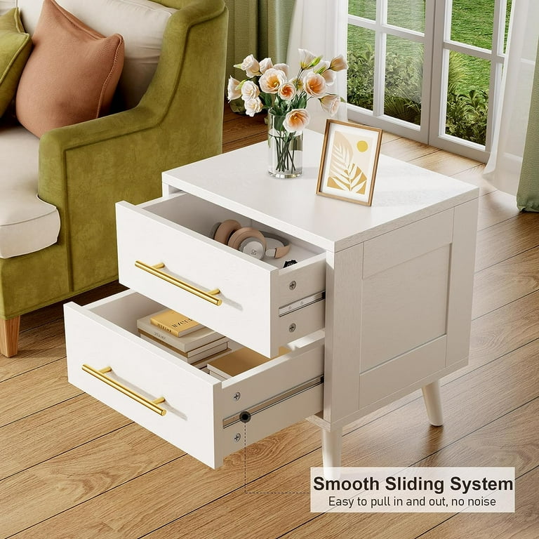 green emerald velvet dress Elegant White Patterned Dresser With Brass Knobs – patterne… – Menthome USA main image 0