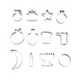 thumbnail image 1 of Stainless Steel Hanukkah Cookie Cutters with Intricate Festival Designs for Baking and Durable Craft Use 12PCS, 1 of 9