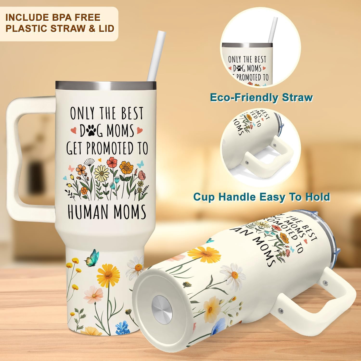 New Mom Gifts - Christmas Gift for New Mom - Funny Mothers Day Gift - Moms Birthday Gifts Idea Tumbler With Handle 40oz