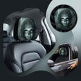 thumbnail image 5 of Ghost Face Headrest Covers, Scary Face Printing Auto Seat Universal Elastic Models Headrest Protector, Funny Cover for Auto, Vehicle, Truck, SUV, Washable Elastic Fabric, Interior Accessories, 1PC, 5 of 6