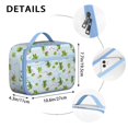thumbnail image 5 of Frog Lunch Bag – Cute Green Frog Cartoon Mushroom Print Pattern Insulated Lunch Tote for School and Travel, 5 of 5