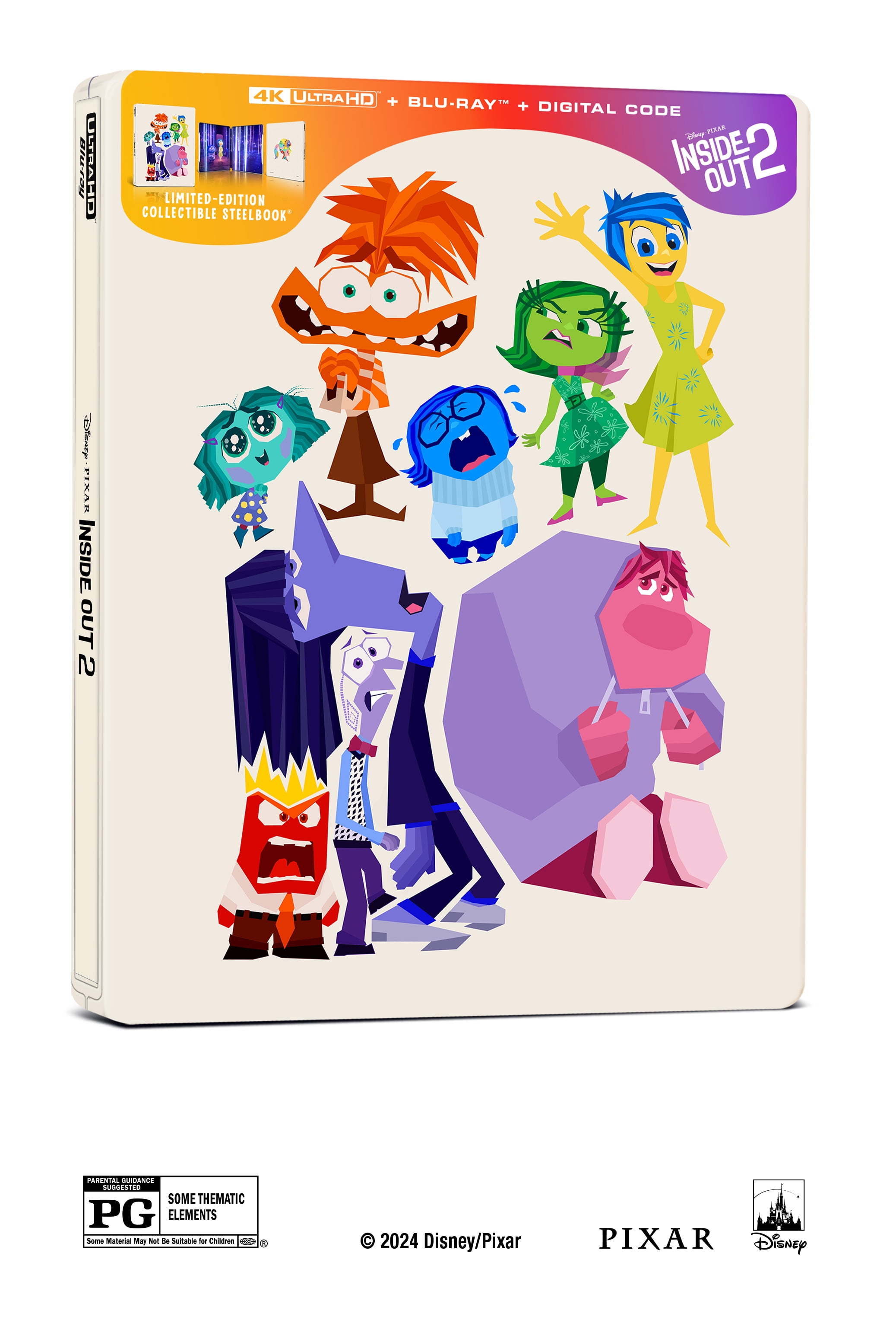 Inside Out 2 (Steelbook) (4K Ultra HD + Blu-ray + Digital Copy 