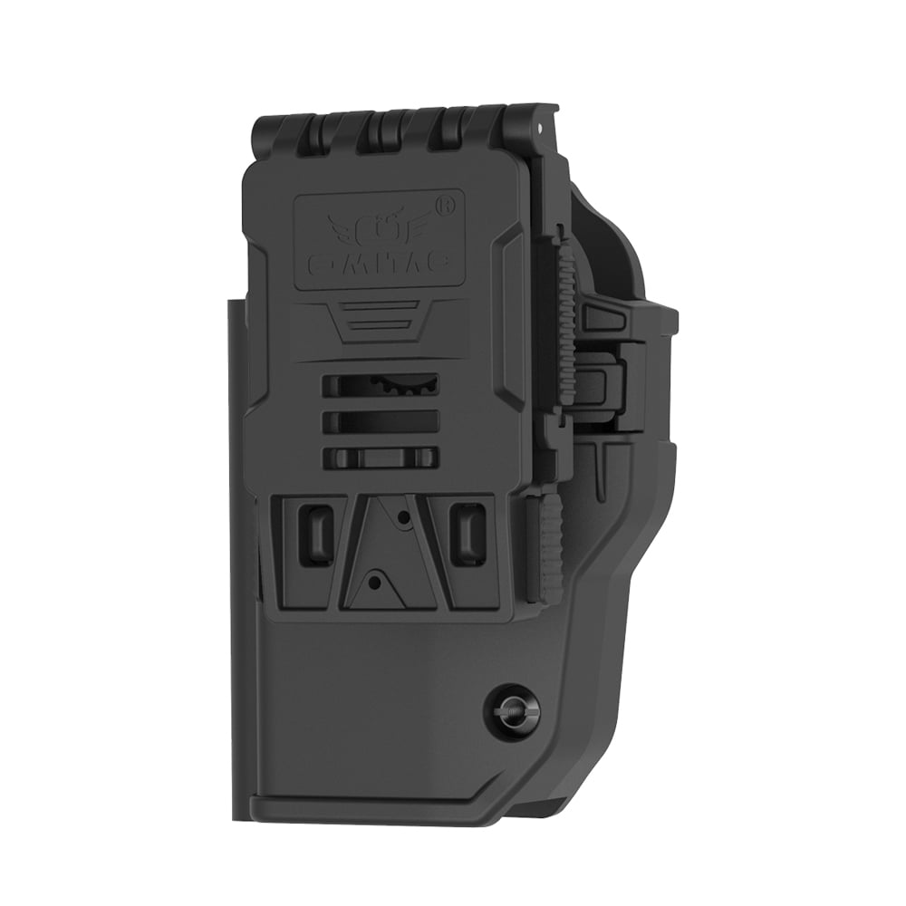 OMITAC 360° Rotation P320 Holster Taurus G3 Level 2 Retention Index Finger Release Holster Right Hand, Injected Polymer Black