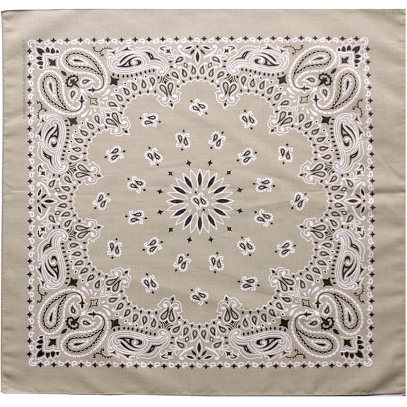 InsectGuard - Permethrin Treated Insect Repellent Bandana Face Mask Headband Paisley Beige