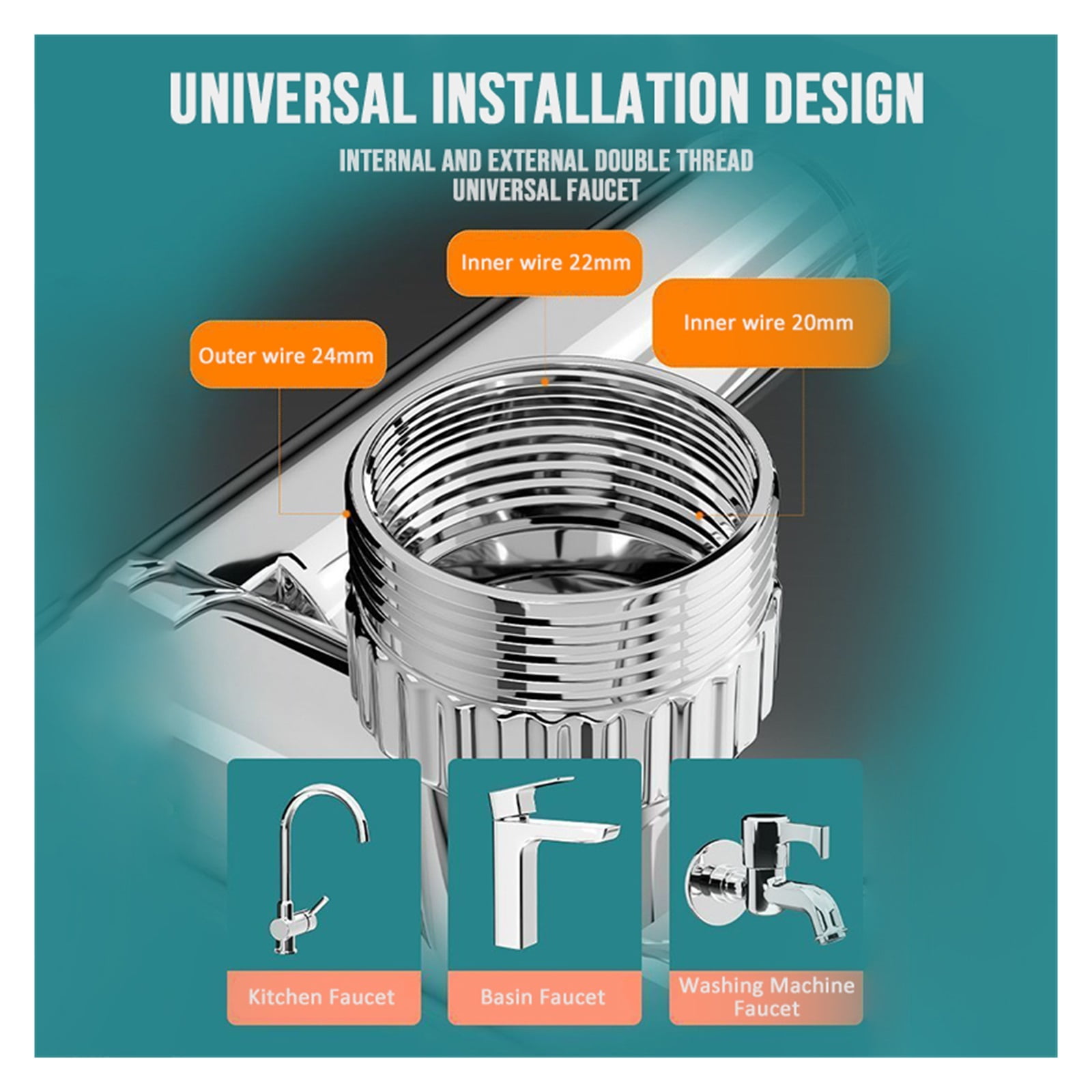Alloy Universal 1440°Rotation Faucet Aerator Retracta Robotic Arm Swivel Faucet Extension Kitchen Accessory Faucet Extender