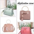thumbnail image 5 of 4pcs Metal Purse Frame Handle 2 Colors Semicircle Bag Handles Frame with Pearl Bead Alloy Clutches Handles Frame Replacement for Handmade Bag Purse Tote Bag Making Accessories 3.8×4 Inch for DIY, 5 of 6