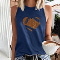 thumbnail image 1 of Boovnll Débardeurs pour Femmes, T-Shirt Sans Manches à Col Rond Imprimé Mode pour Femmes, Débardeur pour Femmes, 1 of 4