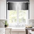 thumbnail image 3 of Kitchen Curtains Set, Black Ombre Kitchen Curtains and Valances Set, Farmhouse Black Gradient Aesthetics Rod Pocket Tier Curtains 24 Inch Length for Cafe/Bedroom Windows, 3 of 6