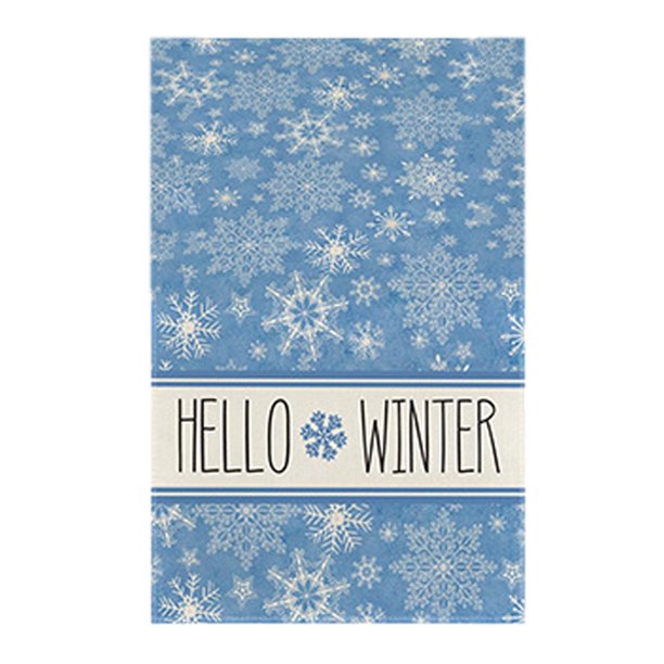 Artoid Modo de copos de nieve azul Camino de mesa de temporada de invierno de vacaciones de cocina comedor almuerzo Decoración de mesa para el hogar del partido 13x72 pulgadas