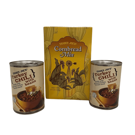 1 Cornbread Mix 15 oz and 2 Turkey Chili with Bean 15 oz - Pack of 3