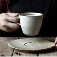 thumbnail image 4 of Coffee tea cups ceramic coffee cup with ceramic bottom plate (HTOOQ), 4 of 4