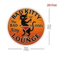 thumbnail image 2 of Tin Metal Sign Vintage Bad Kitty Lounge Wall Art Decor Round 8x8, 2 of 5
