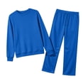 thumbnail image 7 of Trikvn Womens Sweatsuits 2 Piece Set Casual Crewneck Long Sleeve Sweatshirt and High Waisted Wide Leg Sweatpants Matching Sets Fall Tracksuit Lounge Activewear Outfits, 7 of 7