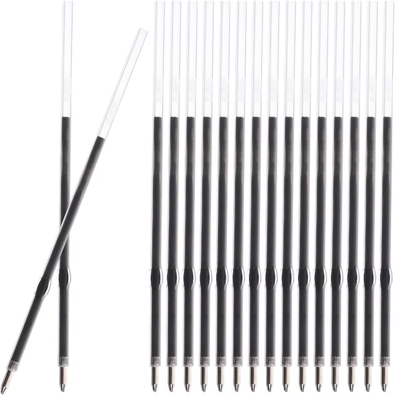 CCOCC 30-Pack Retractable Ballpoint Pen Refills - 1.0mm Medium Point Black Ink - 4.2 Inch Replacement Cartridges for Standard Click Pens - Smooth Writing Office Supplies