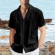 thumbnail image 2 of Camisa de manga corta de verano para hombre: jersey con solapa y diseño estampado, material de poliéster para el día a día, 2 of 5